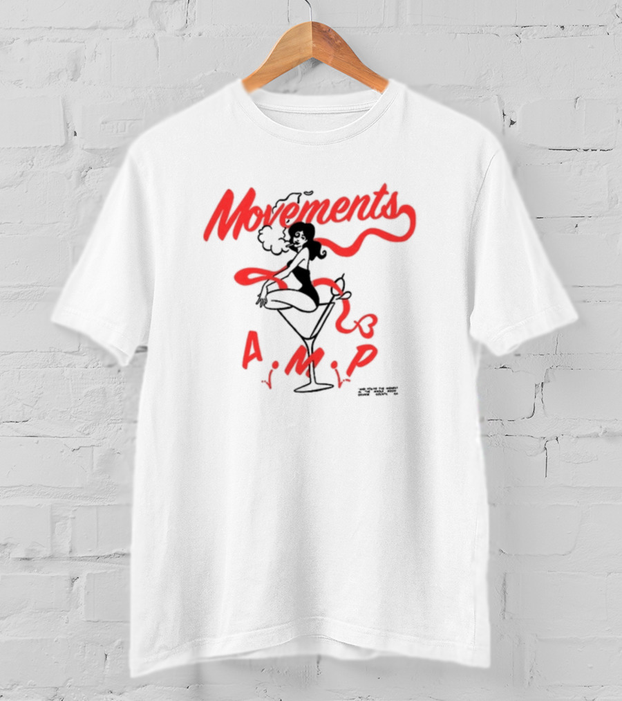 Movements A.M.P Vintage Cocktail Pin-Up Vibe T-Shirt