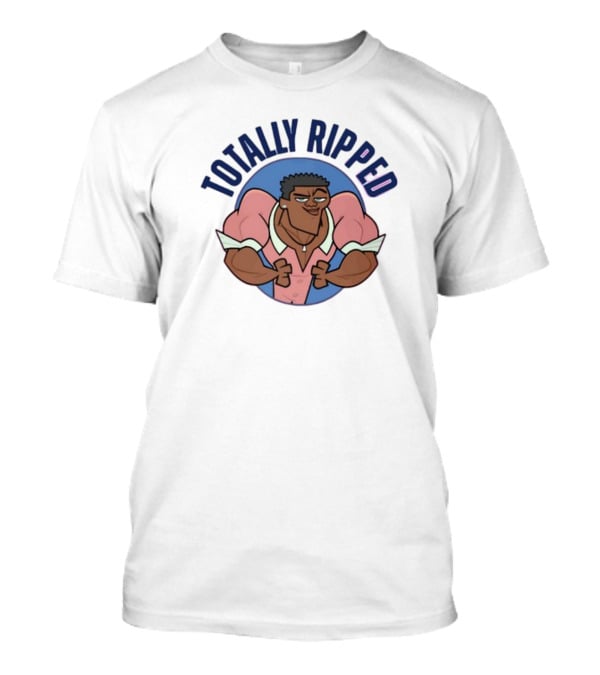 Totally Ripped Cartoon Character Flexing Muscles T-Shirt