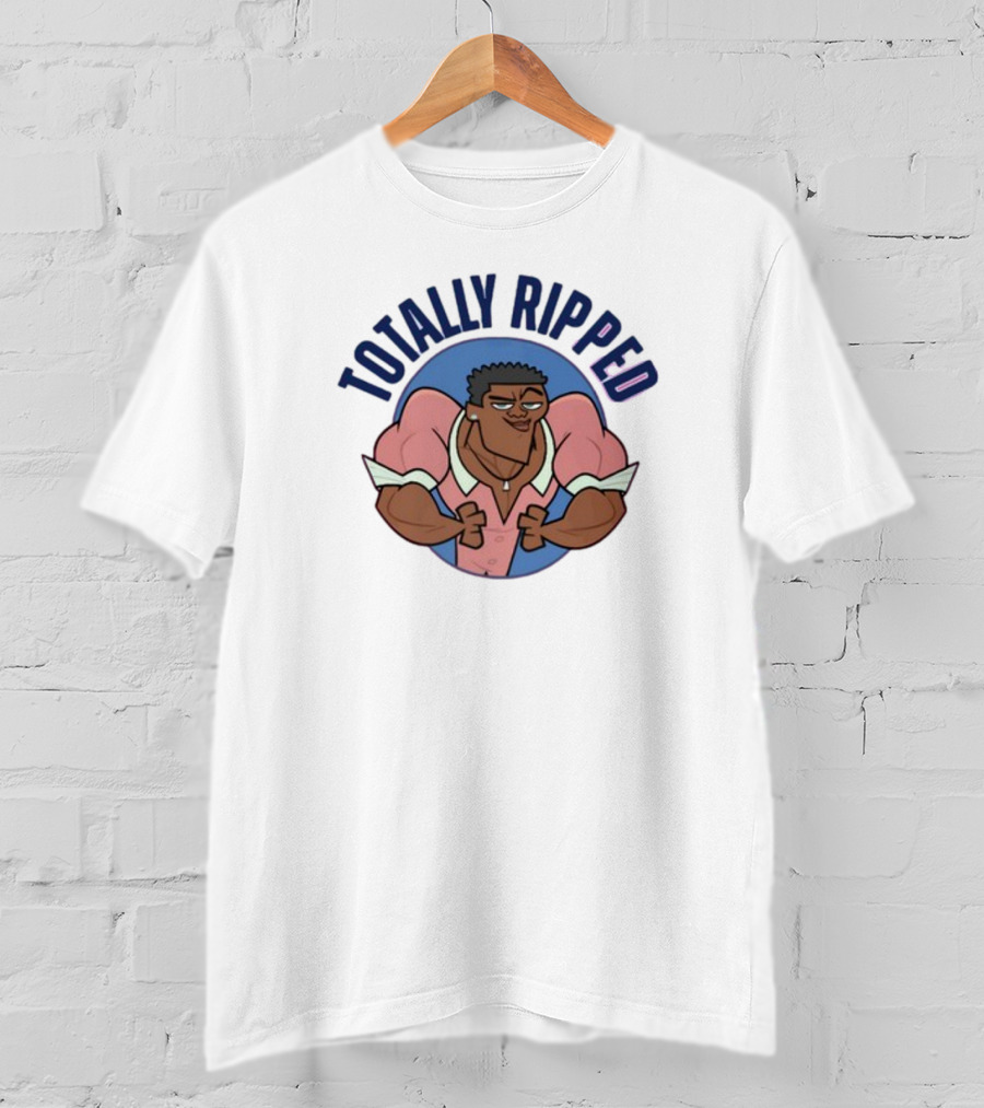 Totally Ripped Cartoon Character Flexing Muscles T-Shirt