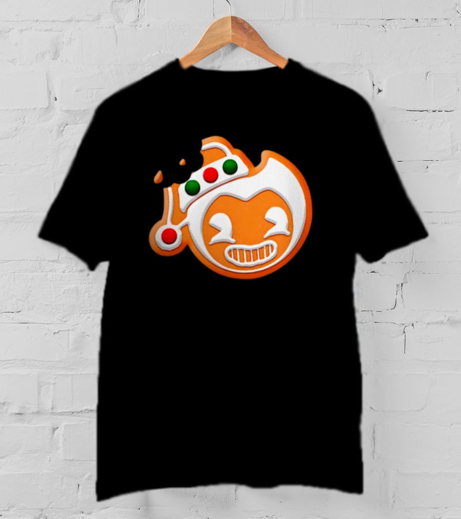 Bendy Gingerbread Christmas Cookie Bite T-Shirt