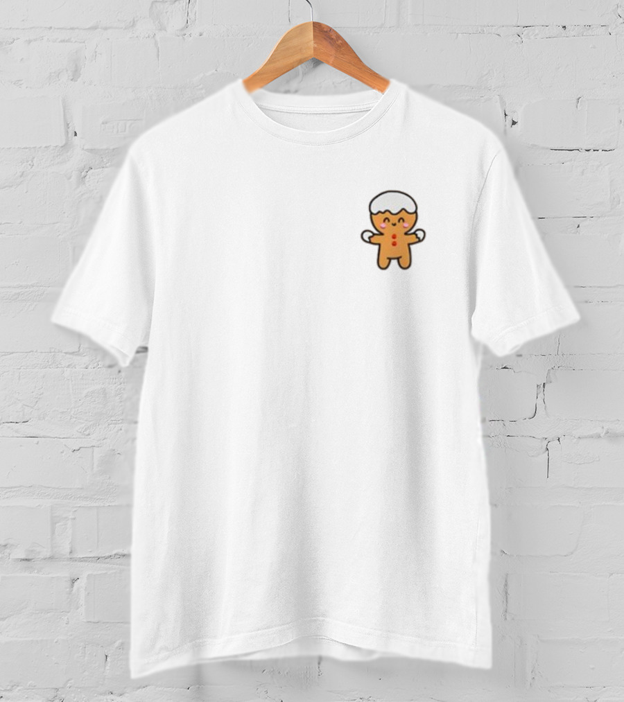 Gingerbread Cookie Christmas Character With Icing Decor T-Shirt