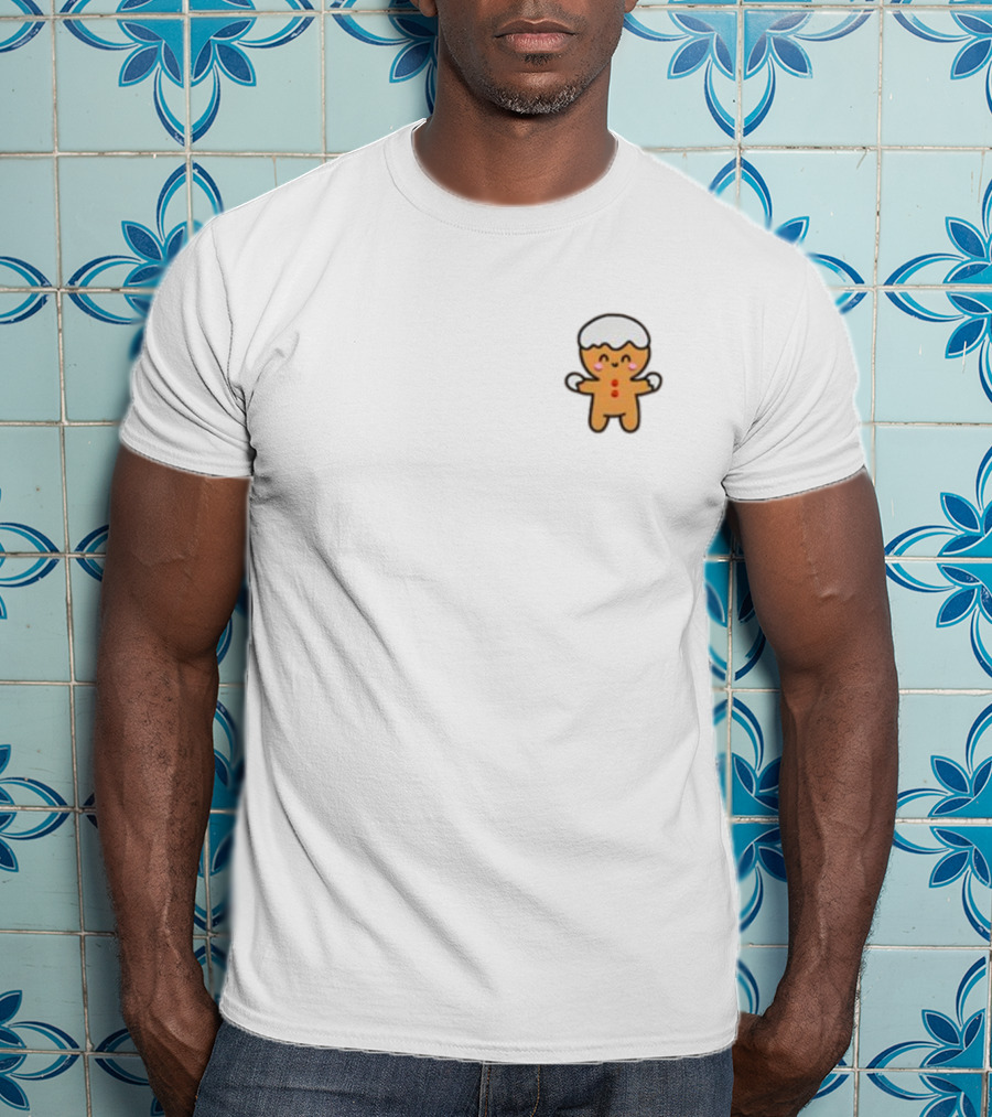 Gingerbread Cookie Christmas Character With Icing Decor T-Shirt