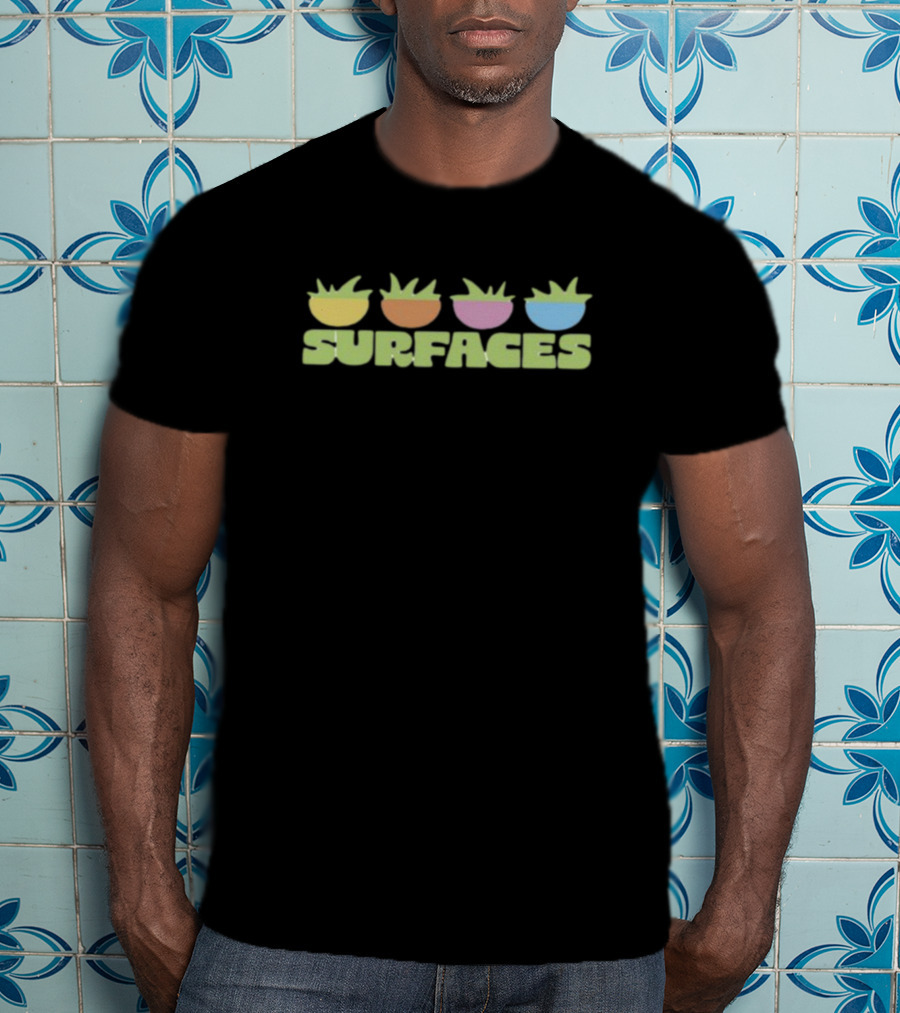 Surfaces Colorful Plant Icons T-Shirt