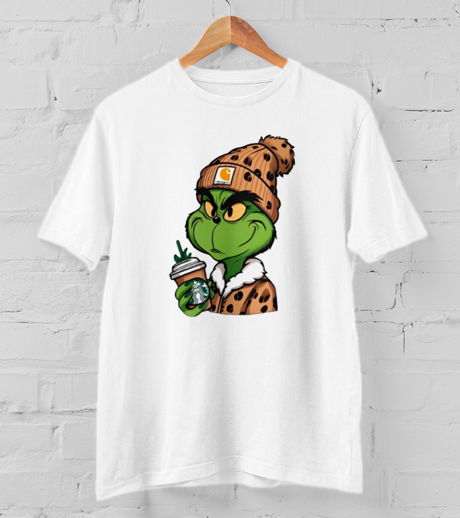 The Grinch Carhartt Beanie Starbucks Christmas T-Shirt