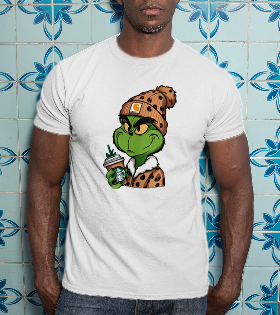 The Grinch Carhartt Beanie Starbucks Christmas T-Shirt