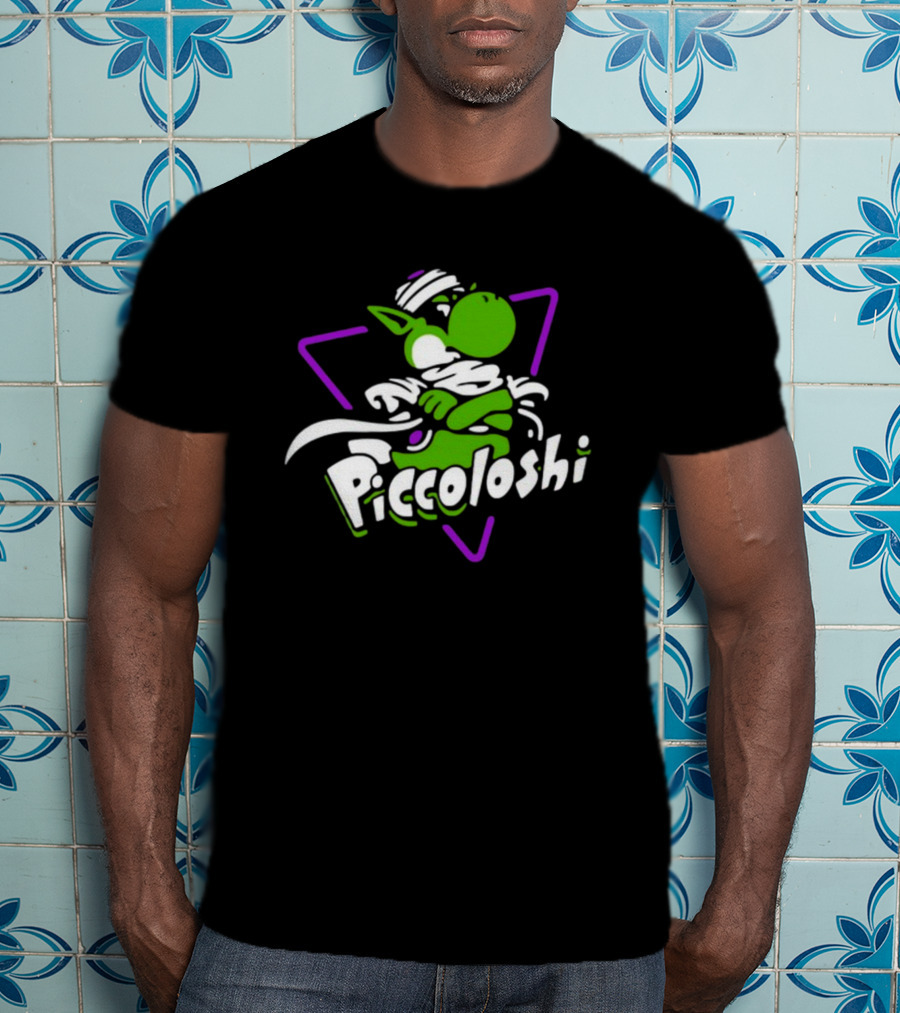 Piccoloshi 2.0 Sharkrobot Yoshi Dragonball Z Fusion Character T-Shirt