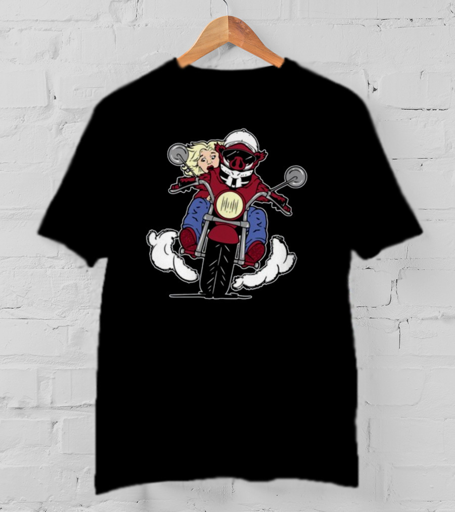 The Prodigal Son Returns Motorcycle Adventure With Pig Rider And Blonde Companion T-Shirt