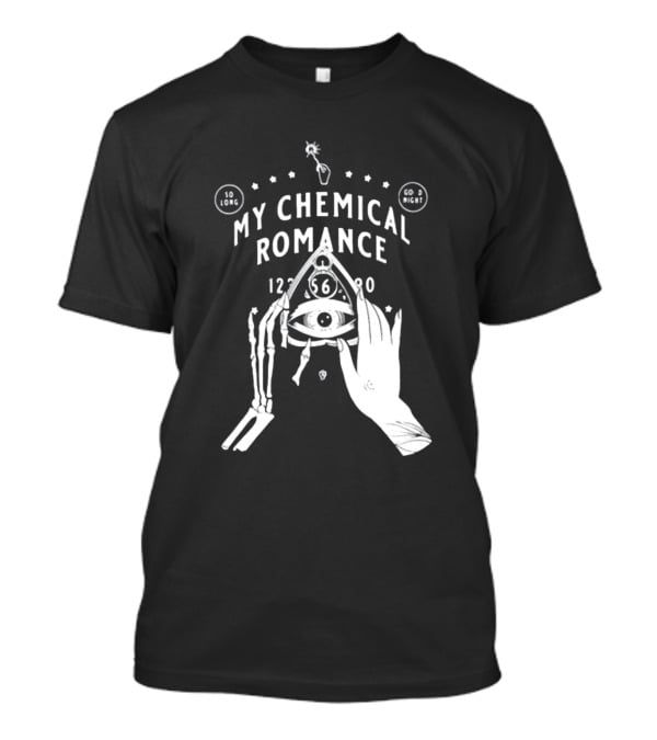My Chemical Romance Spirit Board So Long Good Night Skeleton Hand Eye T-Shirt
