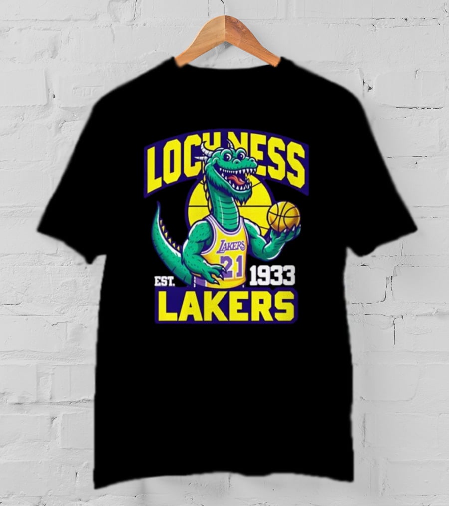 Loch Ness Lakers Basketball Dinosaur Est 1933 T-Shirt