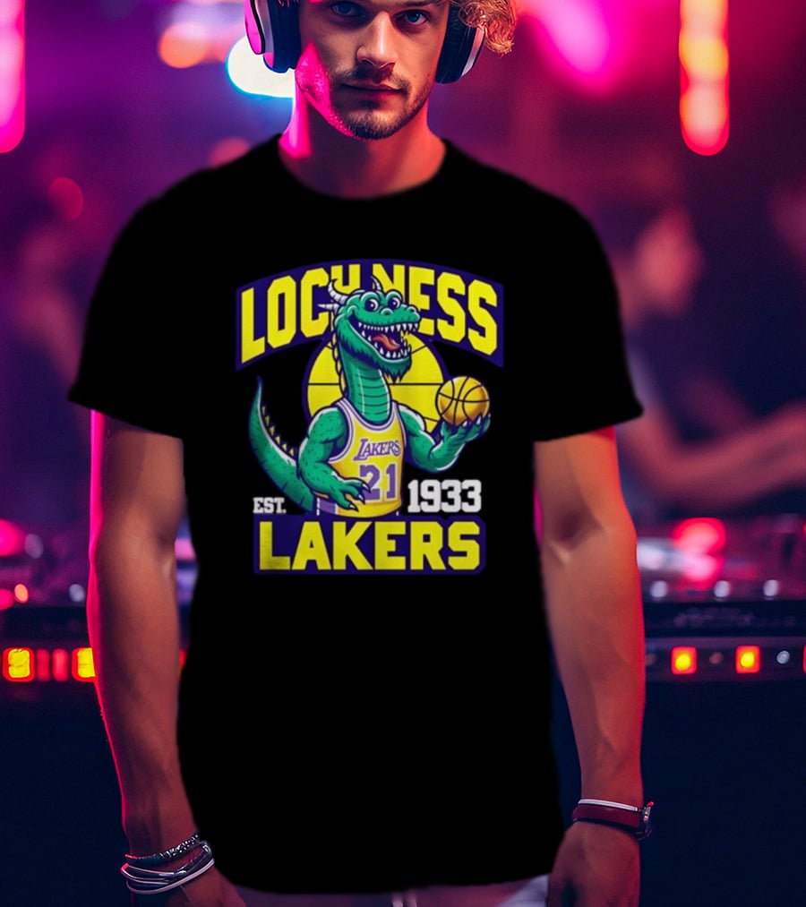 Loch Ness Lakers Basketball Dinosaur Est 1933 T-Shirt