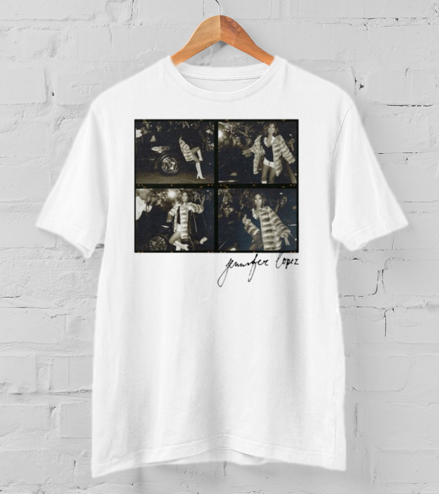 Jennifer Lopez Photo Collage With Signature T-Shirt