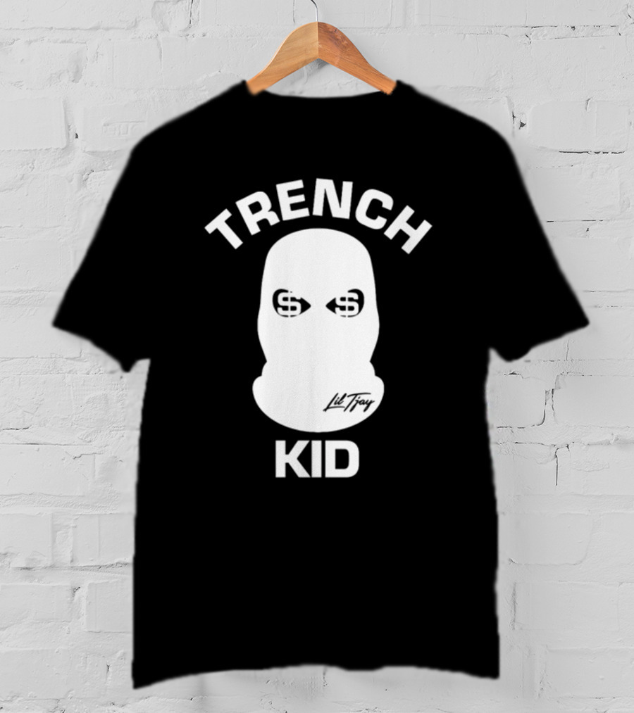 Lil Tray Trench Kid Balaclava Money Eyes T-Shirt