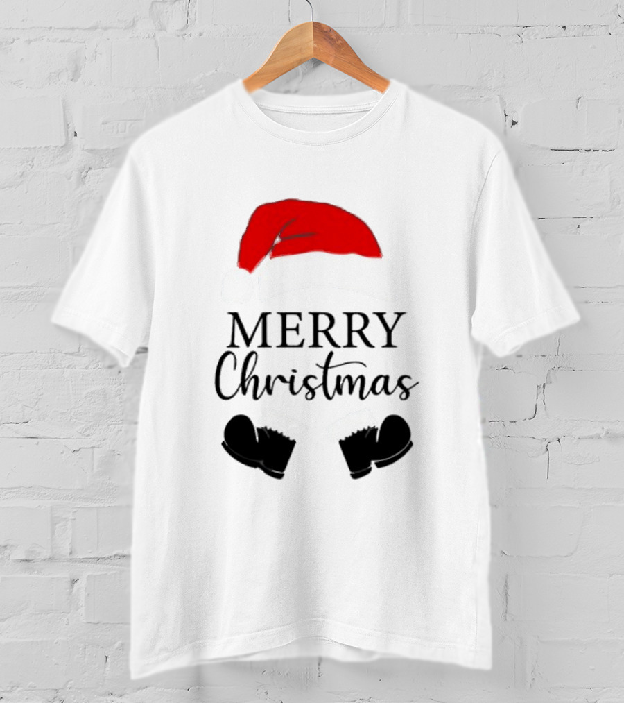 Merry Christmas Svg Santa Hat And Boots Softstyle V-Neck T-Shirt