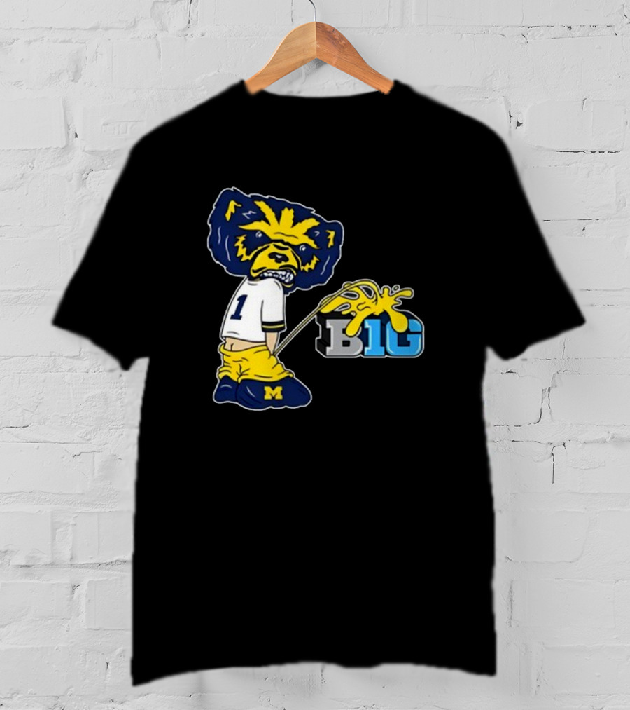 MI Big 10 Wolverine Parody Mascot T-Shirt
