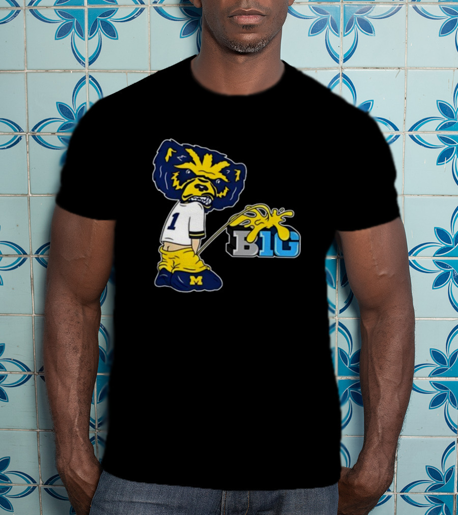 MI Big 10 Wolverine Parody Mascot T-Shirt