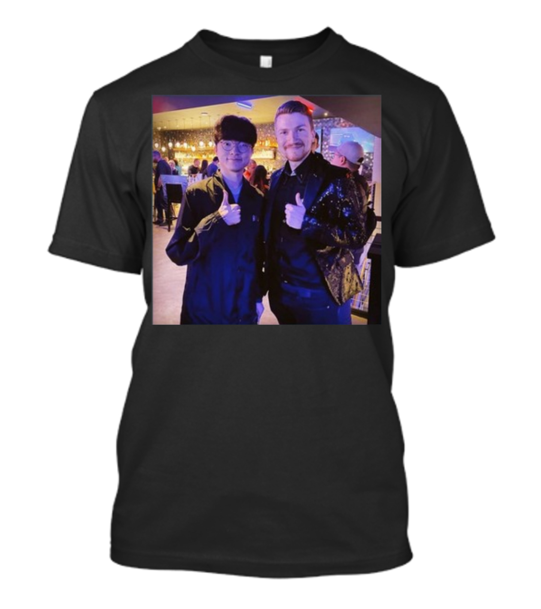 Fabian Mallant With Faker Thumbs Up Photo T-Shirt