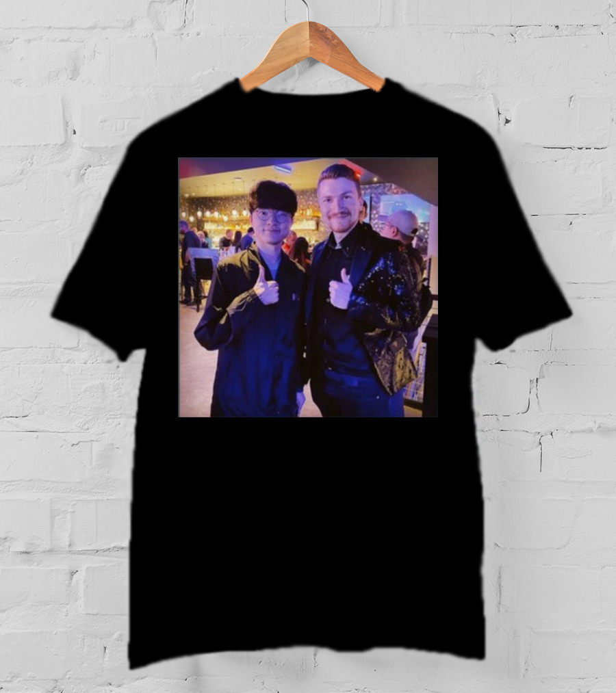 Fabian Mallant With Faker Thumbs Up Photo T-Shirt