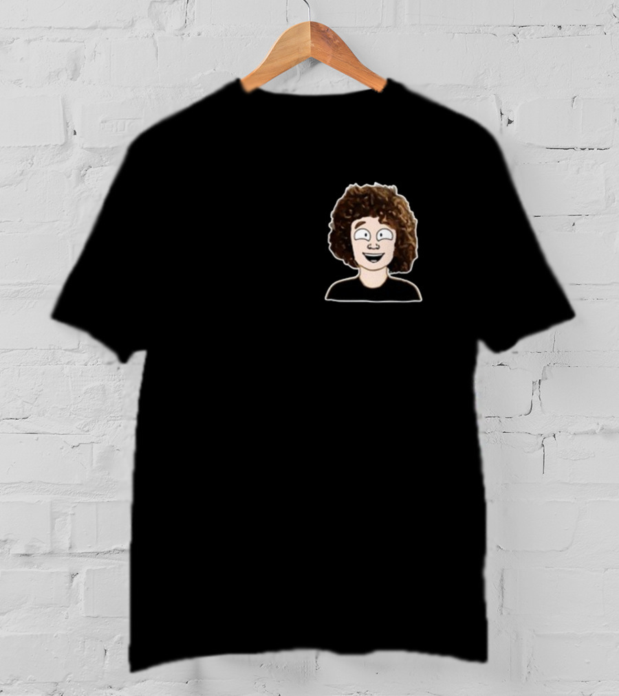 Nelson Neumann Cartoon Character With Curly Hair T-Shirt