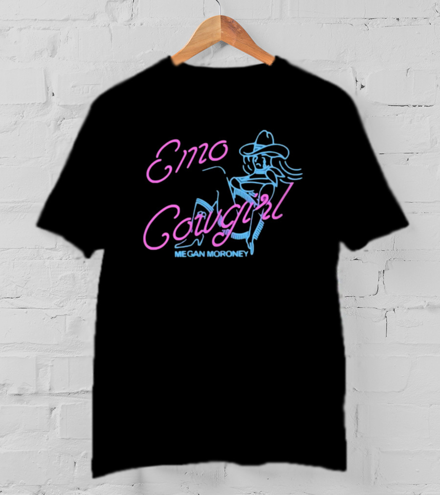 Emo Cowgirl Megan Moroney Vintage Neon Style Drawing T-Shirt