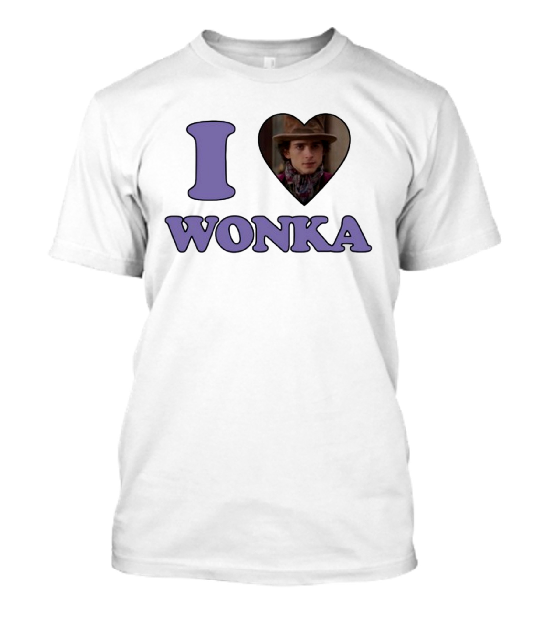 Mustardyardpress I Heart Wonka Hat And Scarf Character Image T-Shirt