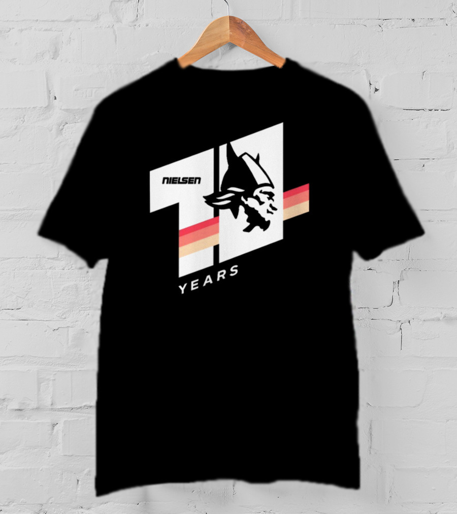 Nielsen Racing Viking Logo 71 Years Retro Stripes T-Shirt