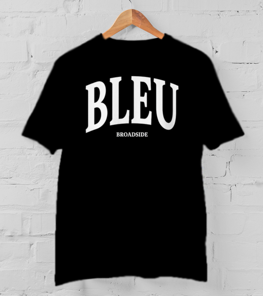BLEU BROADSIDE Classic White Lettering T-Shirt
