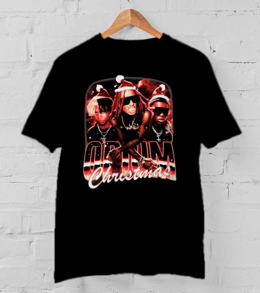 Opium Christmas Santa Hat Rap Trio T-Shirt