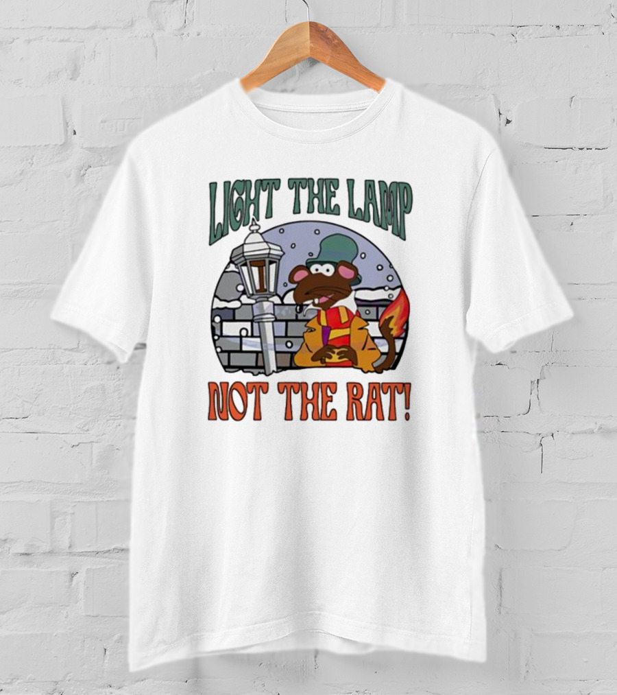 Light The Lamp Not The Rat Christmas Mouse Winter Scene T-Shirt