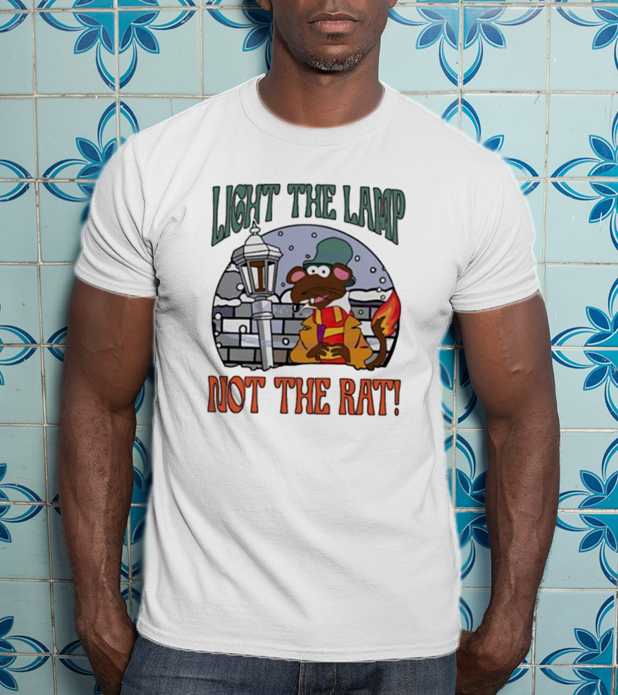 Light The Lamp Not The Rat Christmas Mouse Winter Scene T-Shirt