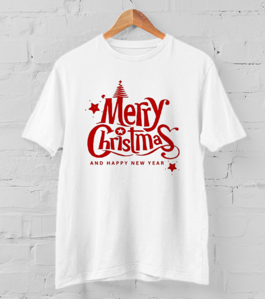 Merry Christmas And Happy New Year Tree Star T-Shirt