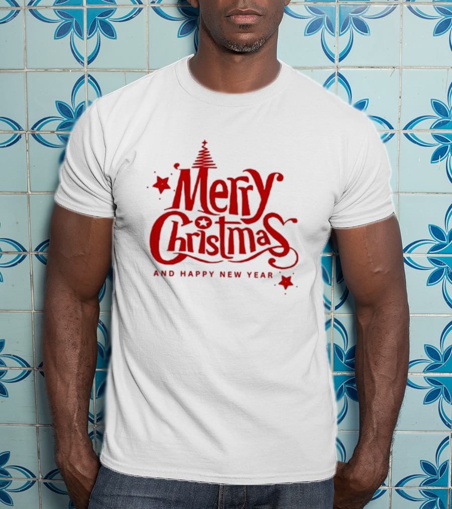 Merry Christmas And Happy New Year Tree Star T-Shirt