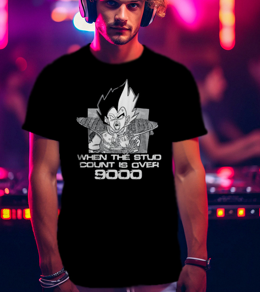 When The Stud Count Is Over 9000 Vegeta Meme T-Shirt