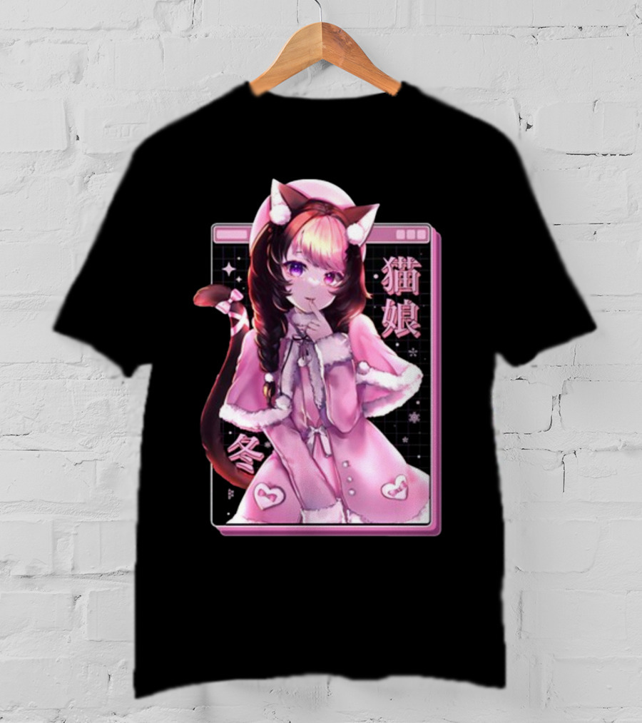 Uwumarket Strawberry Innocent Winter Nekomata Anime Aesthetic T-Shirt