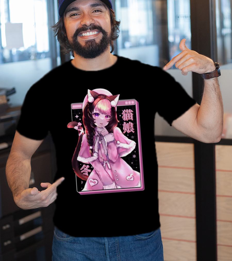 Uwumarket Strawberry Innocent Winter Nekomata Anime Aesthetic T-Shirt