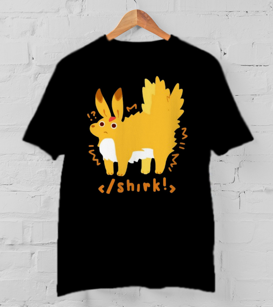 Fenrishion Pokemon Shirk Fluffy Jolteon Parody Quirky T-Shirt