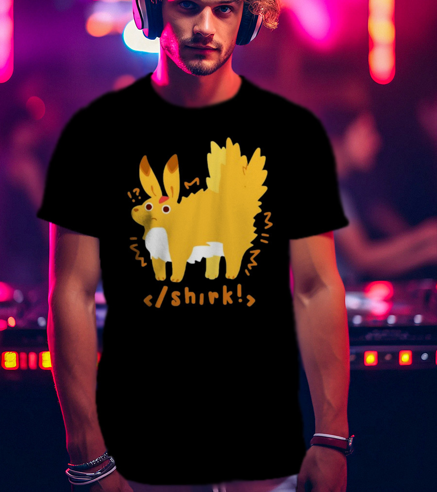 Fenrishion Pokemon Shirk Fluffy Jolteon Parody Quirky T-Shirt