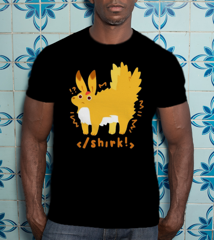 Fenrishion Pokemon Shirk Fluffy Jolteon Parody Quirky T-Shirt