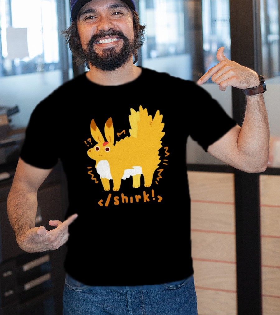 Fenrishion Pokemon Shirk Fluffy Jolteon Parody Quirky T-Shirt