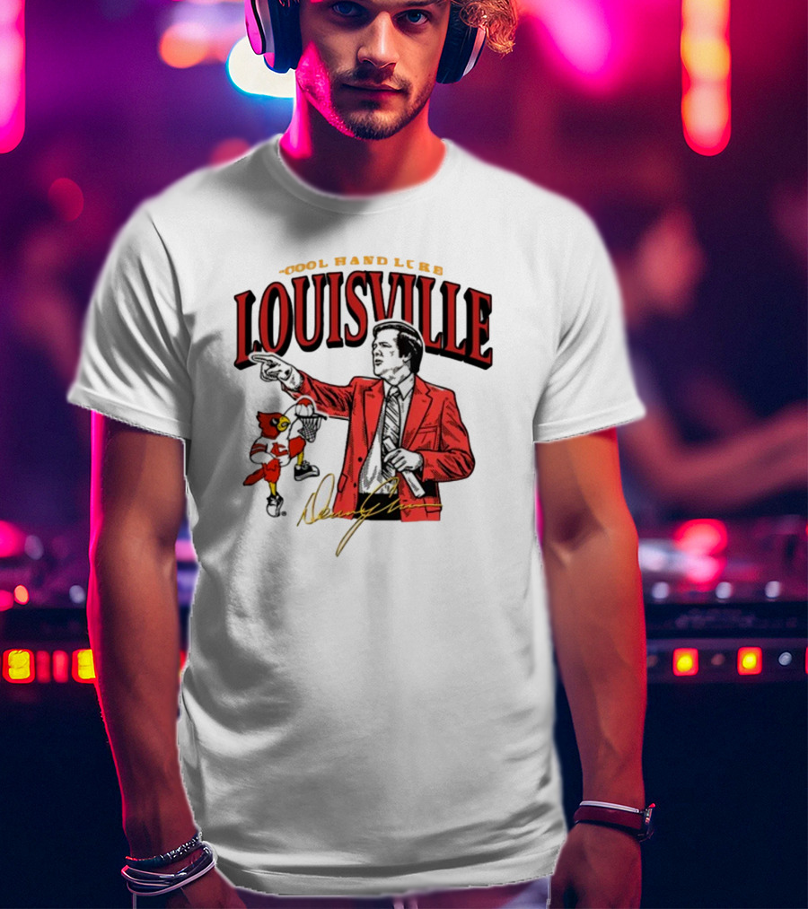 Louisville Cool Hand Luke Denny Crum 80s Throwback T-Shirt