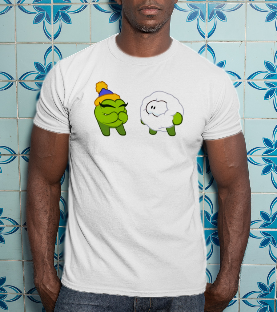 Cut The Rope Om Nom Winter With Snowball Character T-Shirt