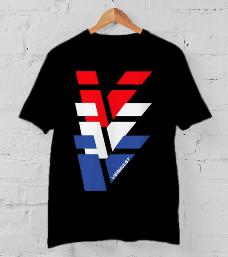 Verhulst Tri-Color Red White Blue V T-Shirt
