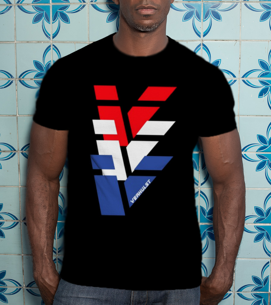 Verhulst Tri-Color Red White Blue V T-Shirt