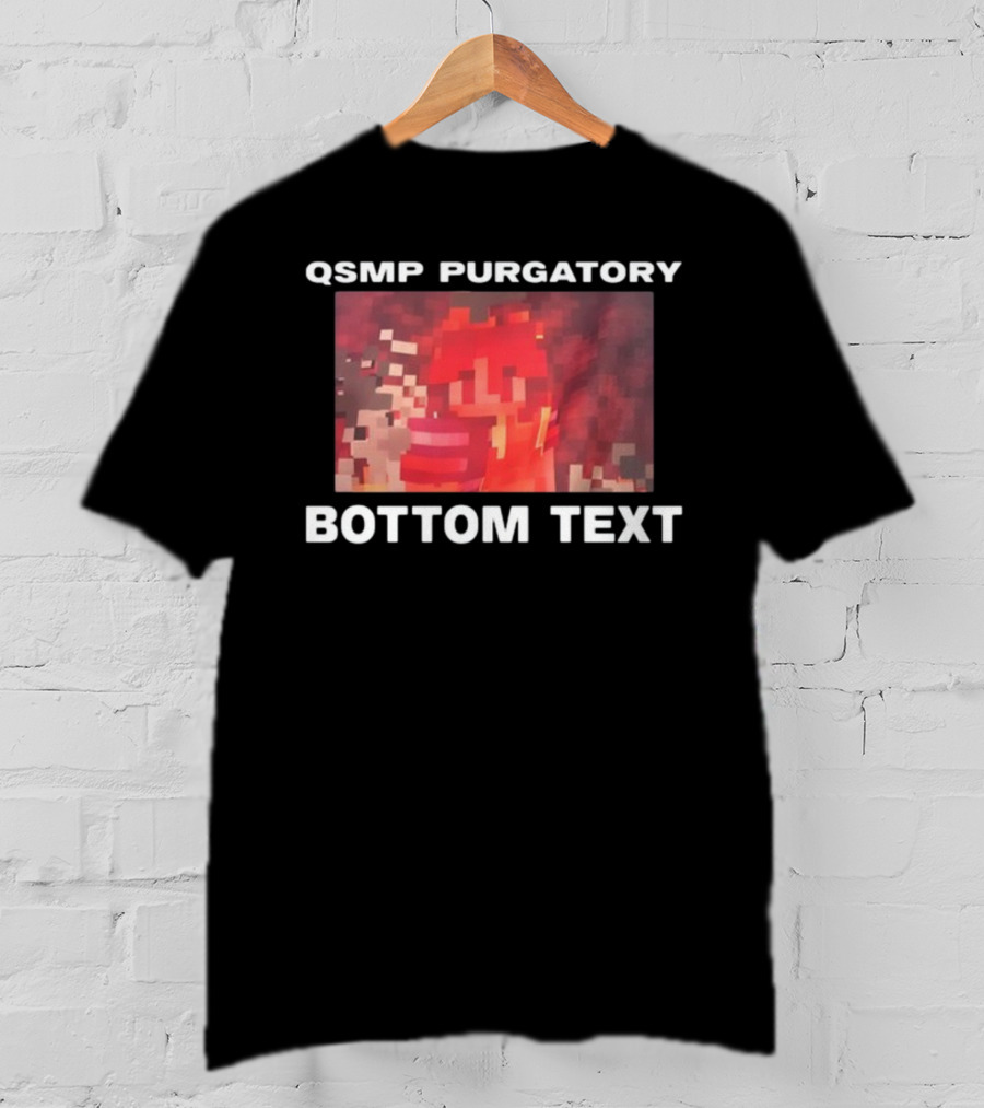 QSMP Purgatory Bottom Text Pixelated T-Shirt
