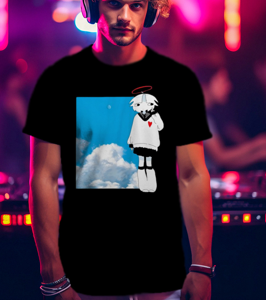 ChewChewer Loving Sky Cute Angel Halo Heart Clouds T-Shirt