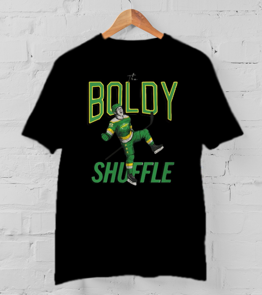 Hockeylodge Boldy Shuffle Hockey Player Green Jersey Action T-Shirt