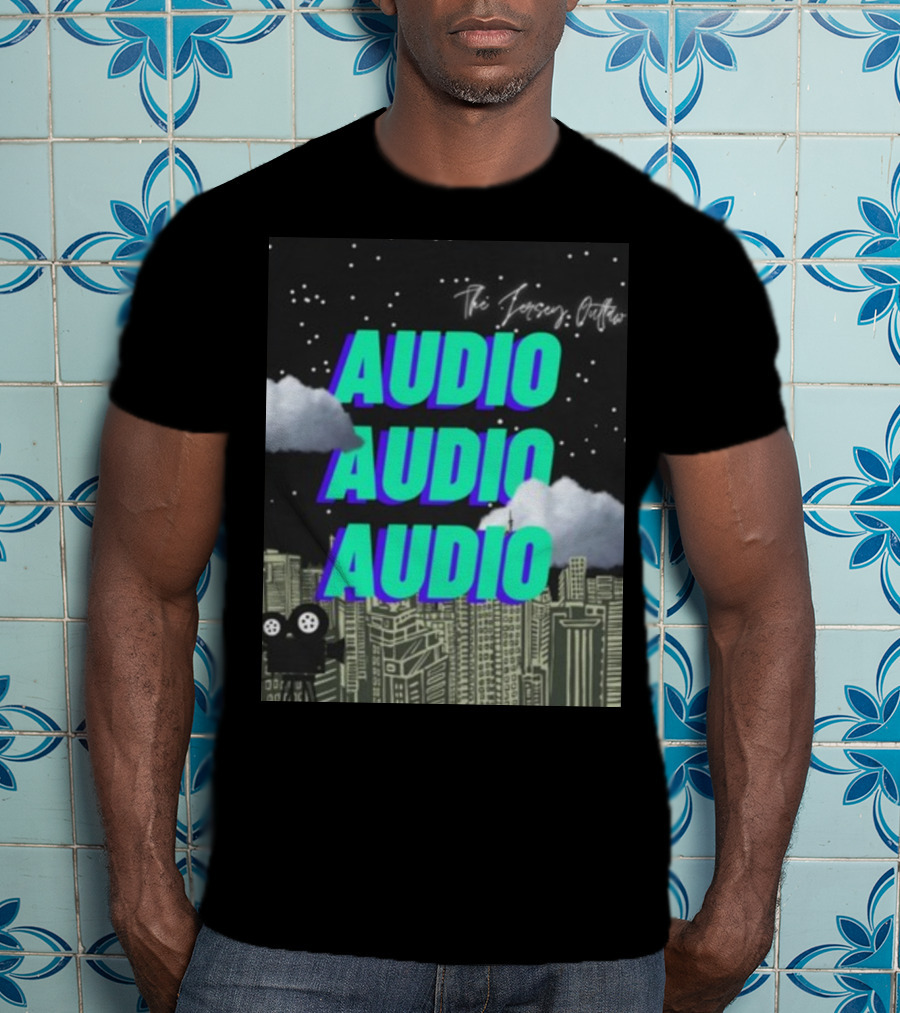 The Jersey Outlaw Audio Audio Audio Cityscape Night Scene T-Shirt