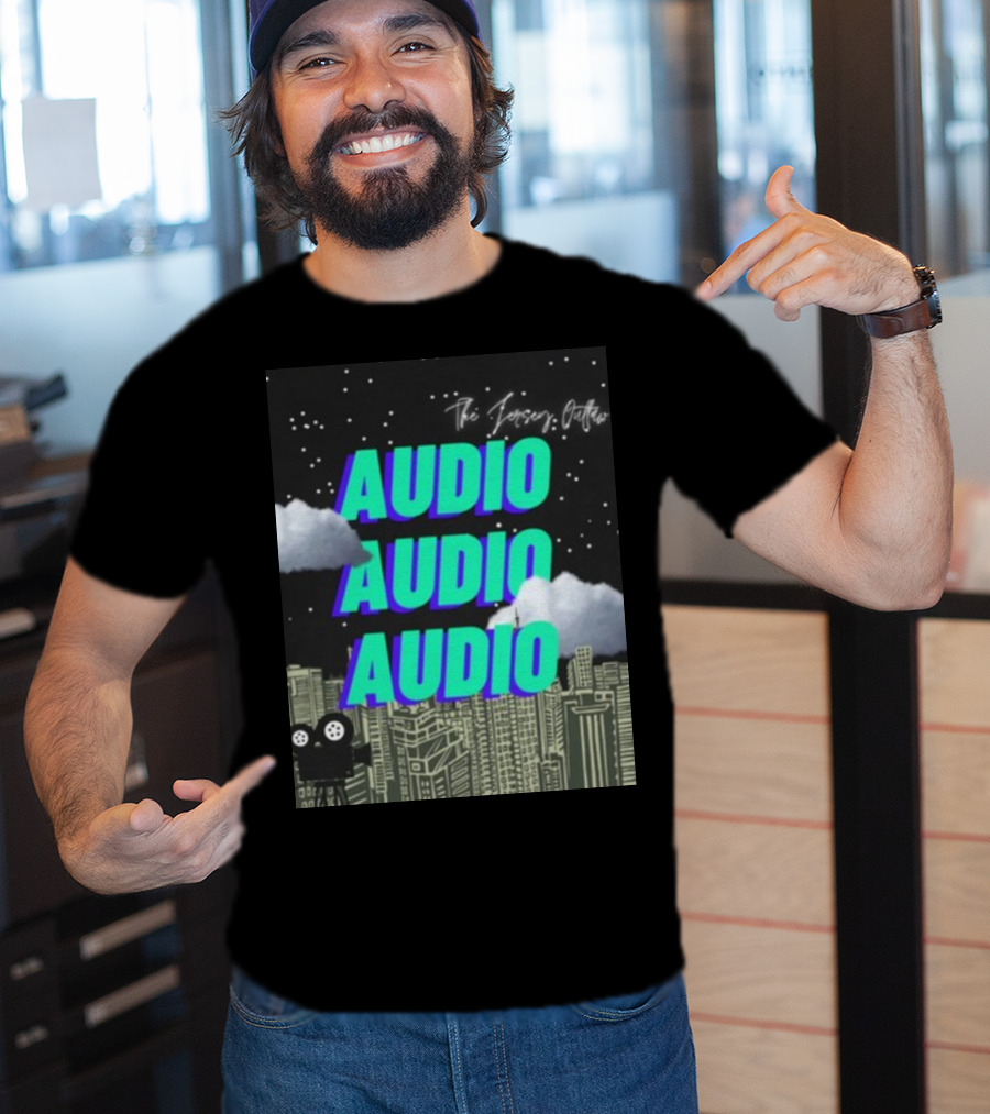 The Jersey Outlaw Audio Audio Audio Cityscape Night Scene T-Shirt