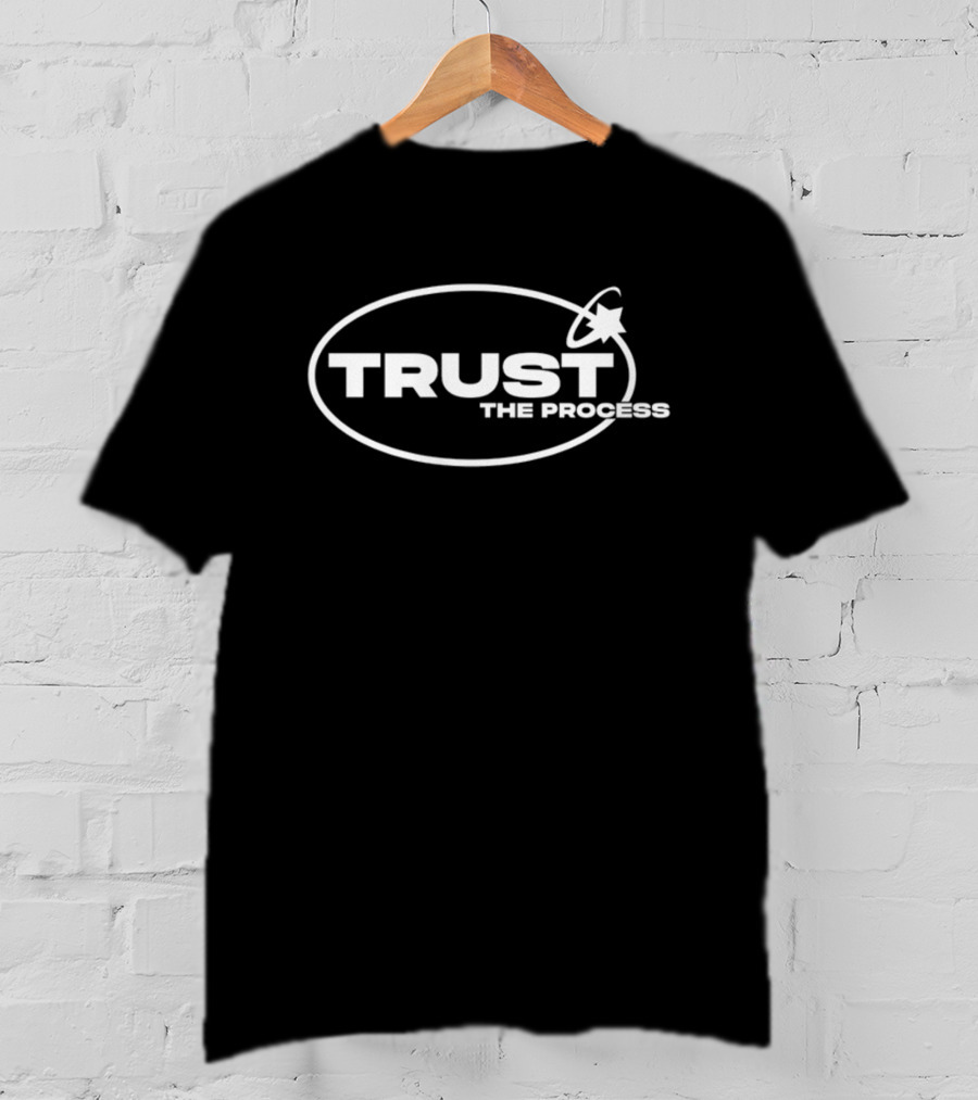 Trust The Process Tallulah Metcalfe Text With Shooting Star And Oval T-Shirt