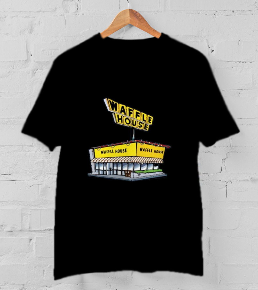 Waffle House Blue Christmas Storefront Signage T-Shirt