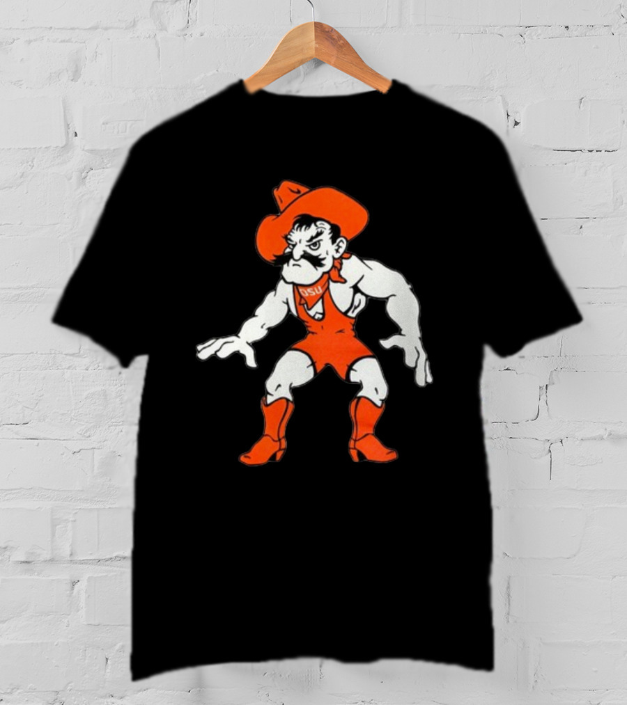 Pistol Pete OSU Wrestling Mascot Cowboy T-Shirt